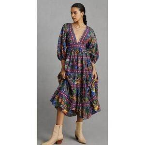 Farm Rio X Anthropologie V-neck midi dress - Medium